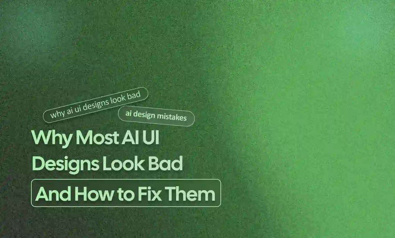 Why Most AI UI Designs Look Bad