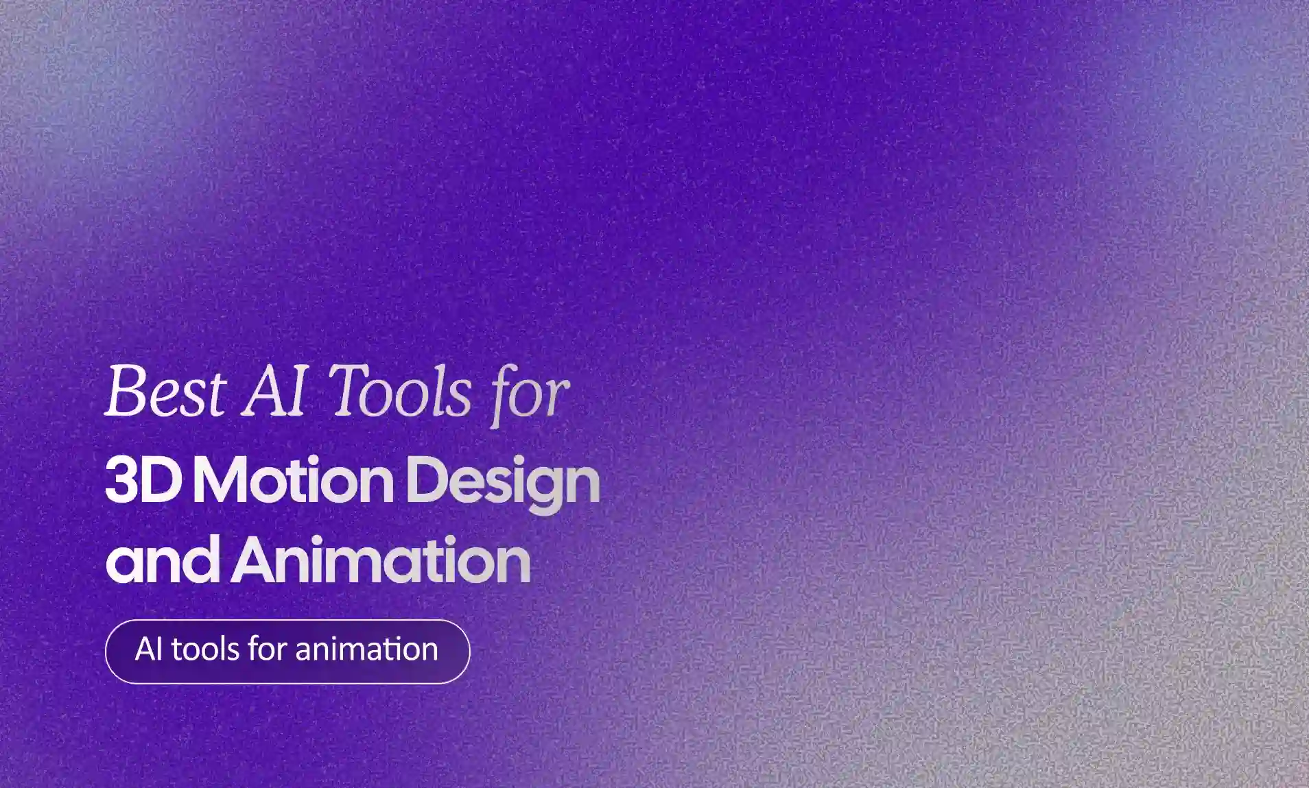 3D Motion Design and Animation