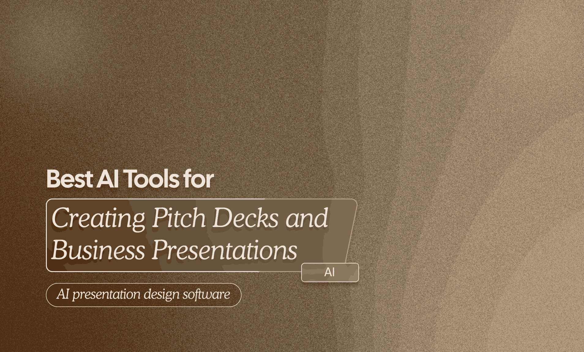 Pitch Decks and Business Presentations