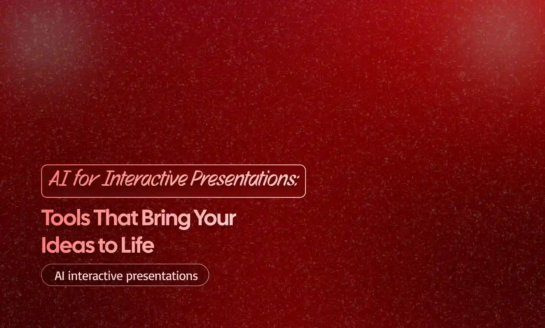 AI for Interactive Presentations