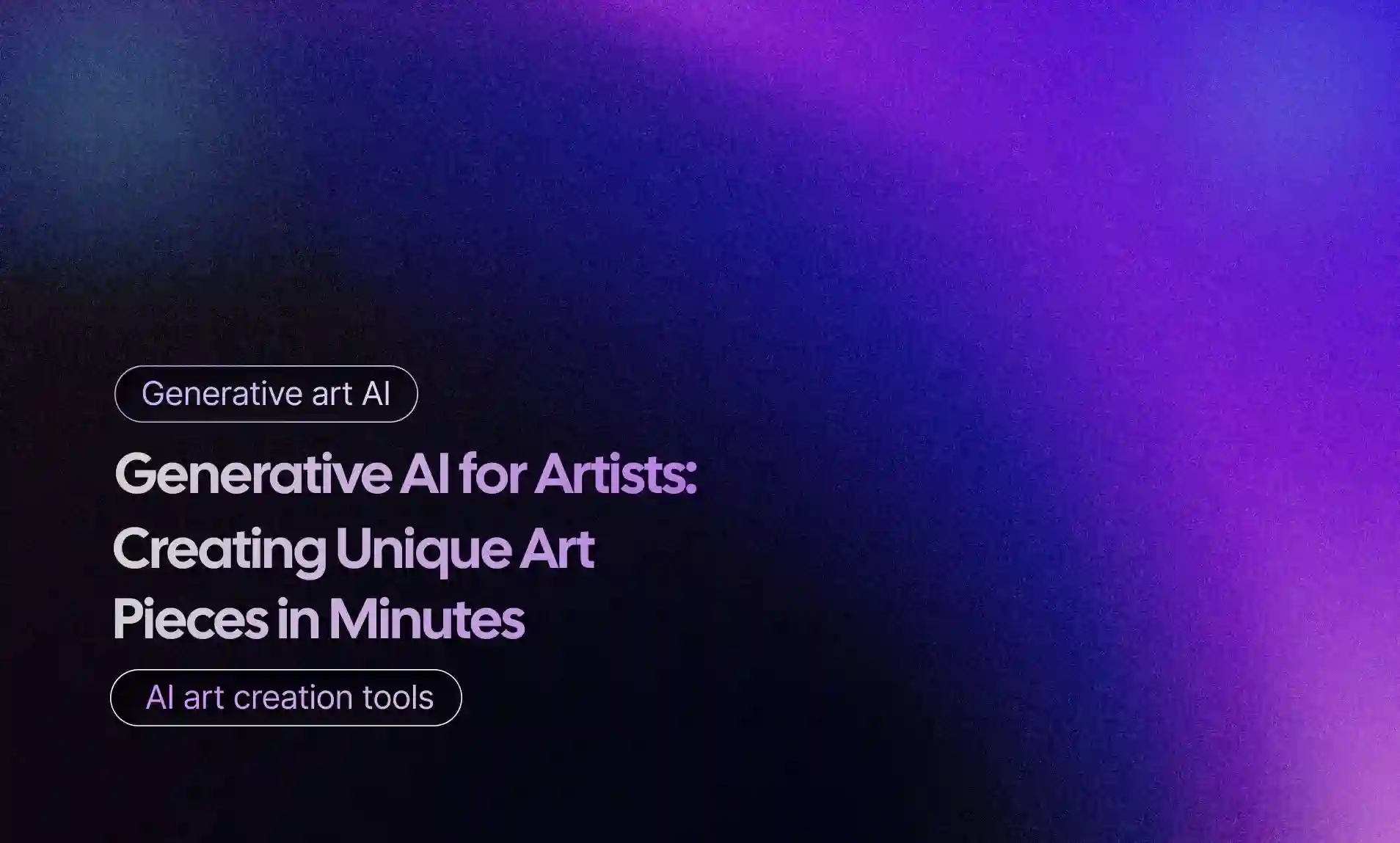 Generative AI for Artists